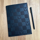 Black Embossed Mouse Check - Notepad Holder