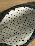 Black "Checkered" Mouse - Wristlet (can convert to crossbody)