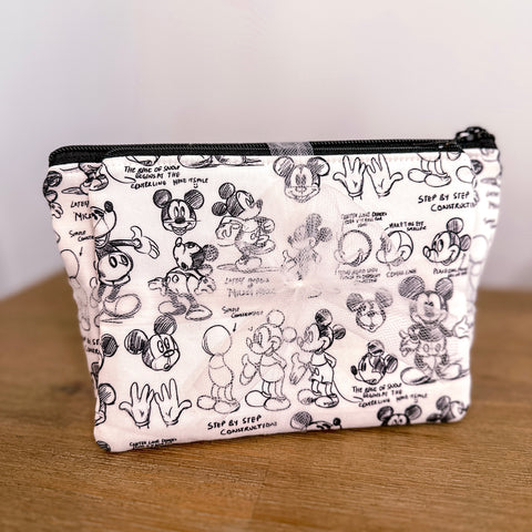 White Sketch - Zip Pouch Gift Set