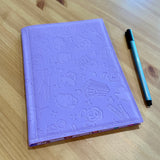 Lavender Embossed Snacks - Notepad Holder