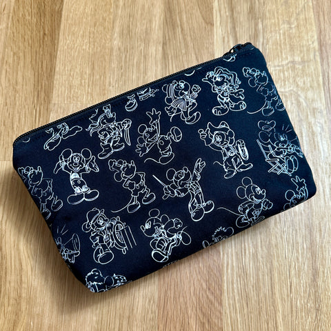 Black Sketch Mouse - Cosmetic Bag