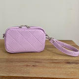Lavender "Quilted" Mouse - Wristlet (can convert to crossbody)
