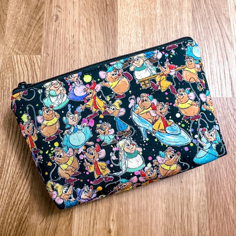 Cindy Mice (black background) - Cosmetic Bag