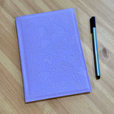 Lavender Embossed Snacks - Notepad Holder