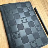 Black Embossed Mouse Check - Notepad Holder