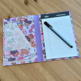Lavender Embossed Snacks - Notepad Holder