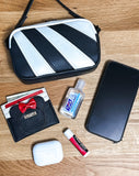 Black "Checkered" Mouse - Wristlet (can convert to crossbody)